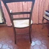 Old rustic straw armchair