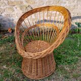 Rattan armchairs 60s