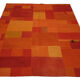 Patchwork kilim rug 6.7x4.7 ft 203x143 cm area orange floor rug vintage turkish rug.