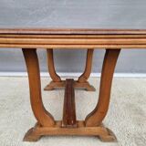 Art Deco extendable desk table 1930 braced base