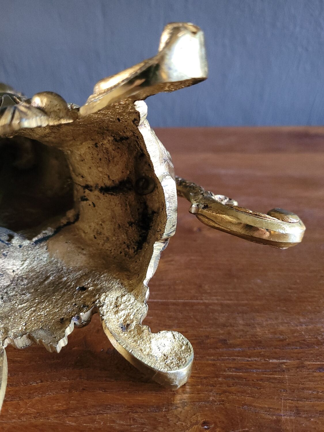 Large antique lamp base 50 cm Napoleon III style – gilded regulus