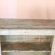 Old wall showcase in original white-blue patina Burmese teak