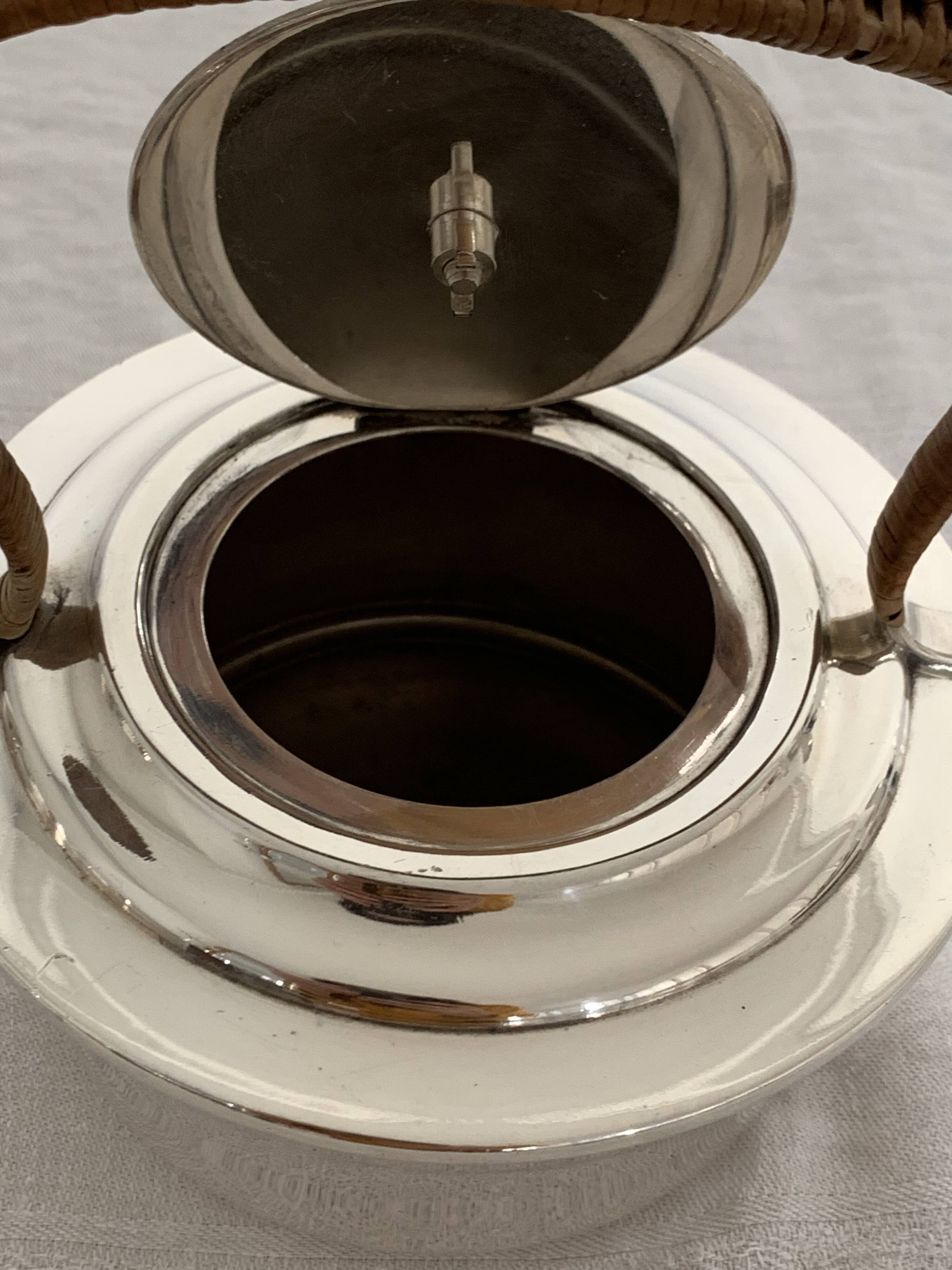 Edward & Sons English Silver Spirit Kettle, c.1900-20