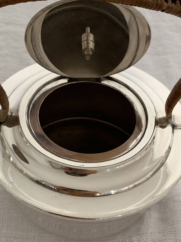 Bouilloire à alcool en argent anglais Edward & Sons, vers 1900-1920