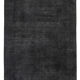 Handwoven persian overdyed 273 cm x 387 cm black wool carpet