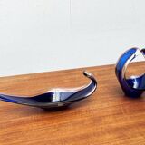 Vintage vase and bowl in art glass from Bayel, France, 1970s, set of 2.