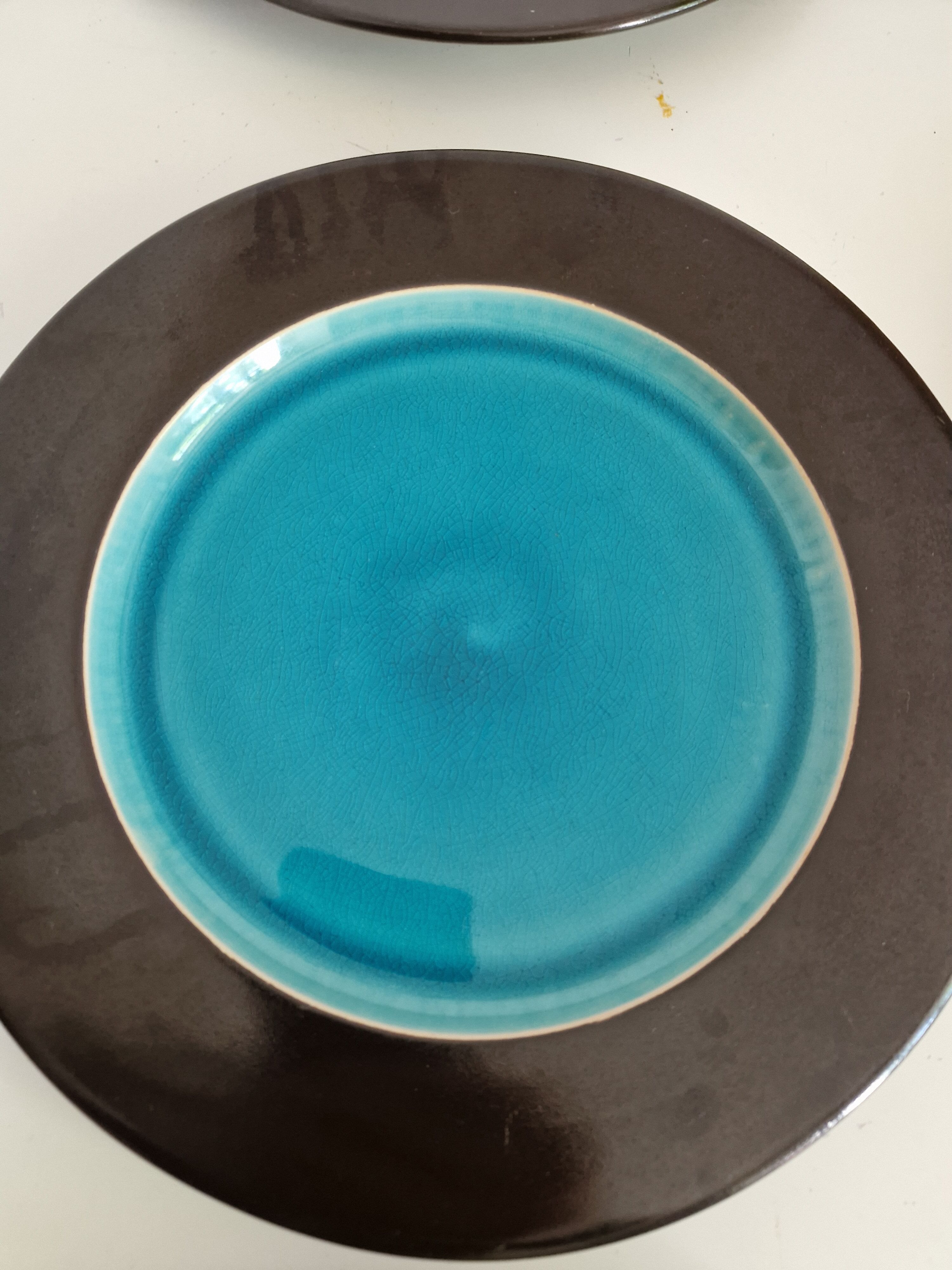 Set of 6 Flat Plates Geneviève Lethu Model Salomé