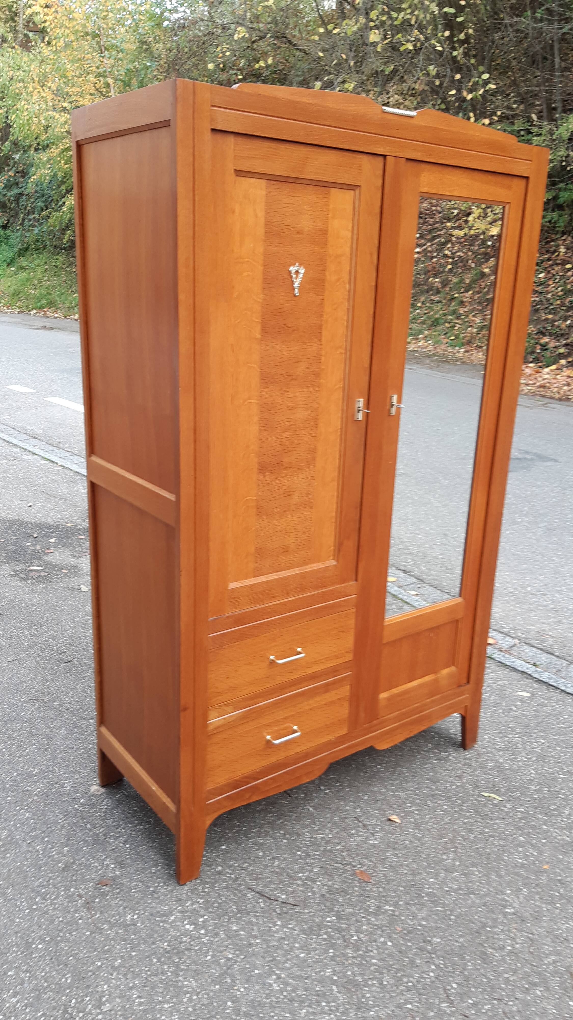 Parisian golden oak cabinet 1950