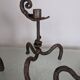 Set of 3 wrought iron candle holders