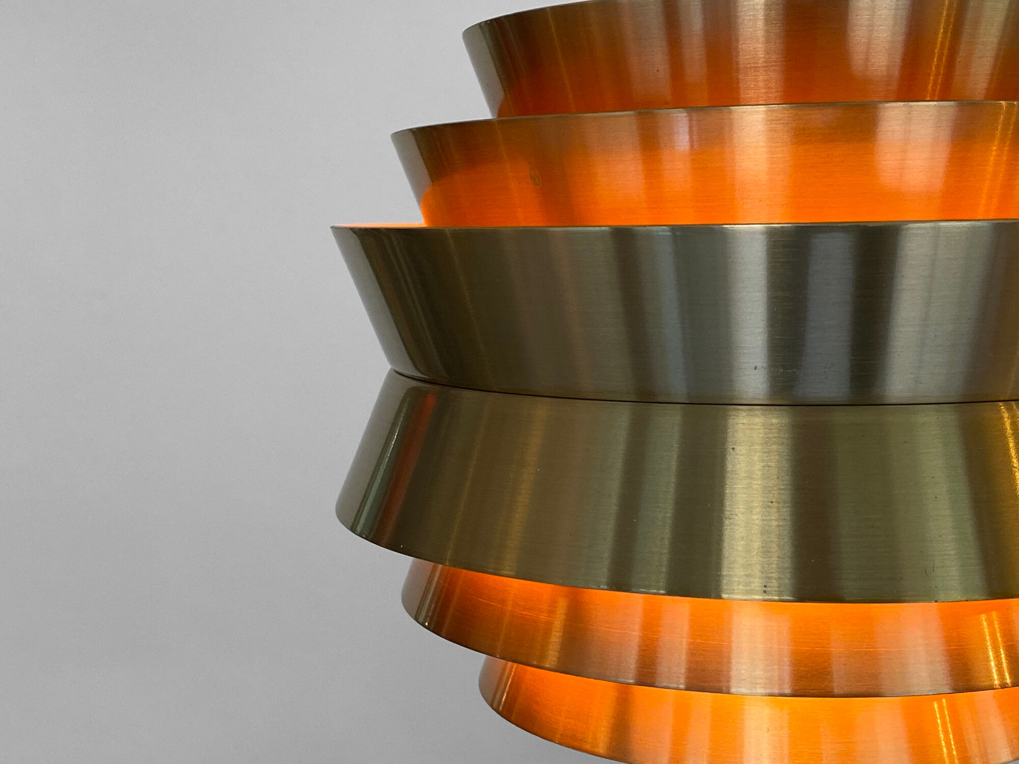 Pendant light "Trava" by Carl Thore for Granhaga Metallindustri. Sweden 1970s.