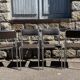 4 modern dining chairs / Chocolate brown upholstery