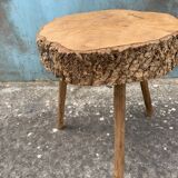 Table tripode en chêne liège