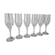 Set de 6 flûtes à champagne en verre