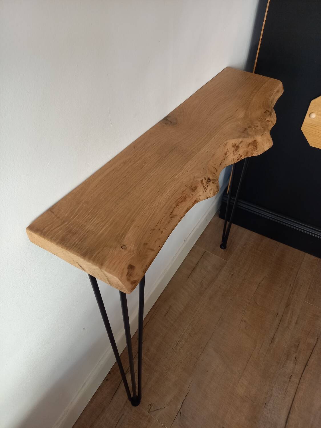 Console en chêne massif et acier