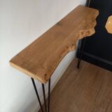 Console en chêne massif et acier