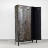 Vintage Industrial Metal Factory Cabinet, 1950s