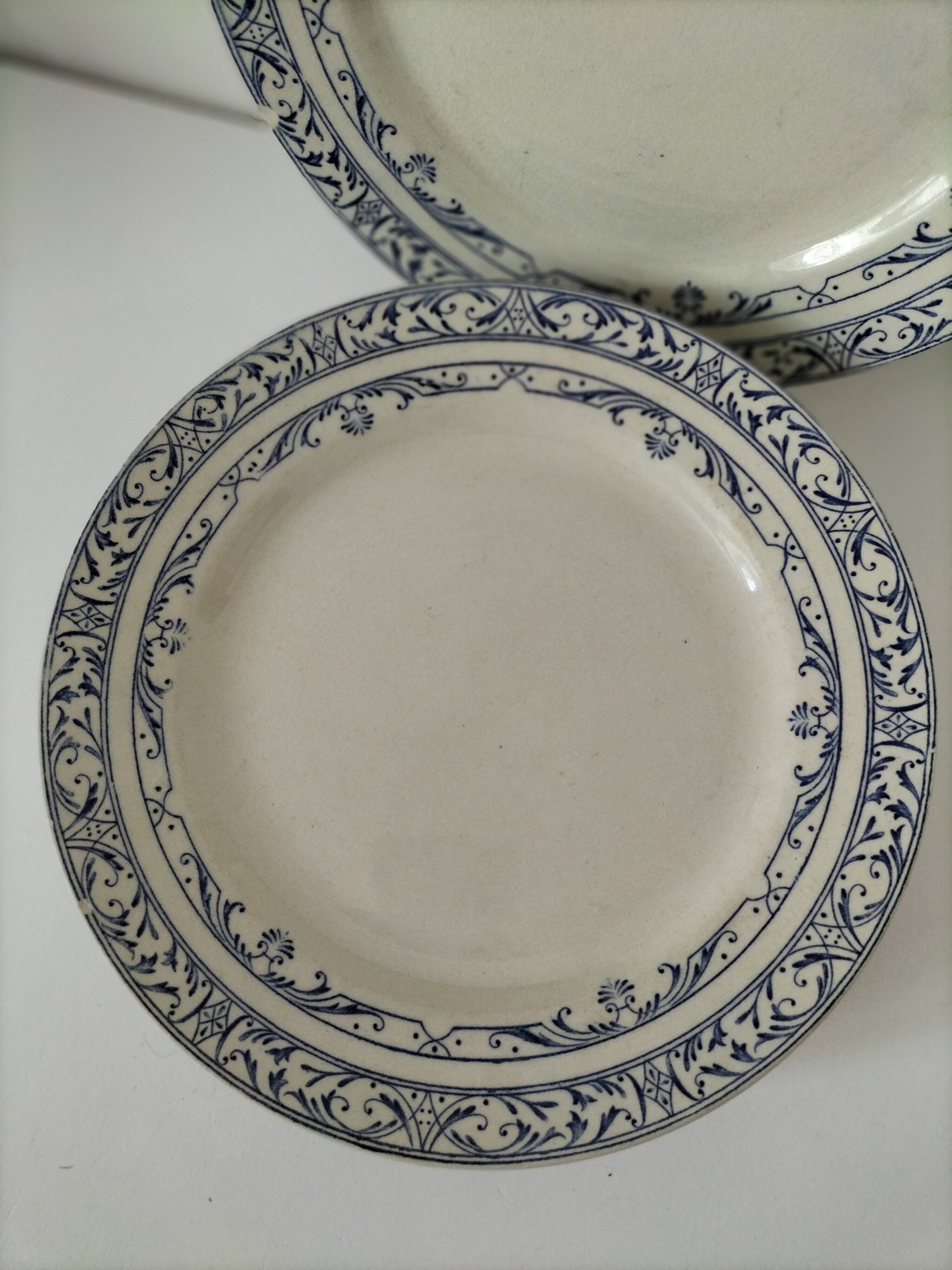 5 plates Creil and Montereau model Colbert – Ironstone 1890-1895