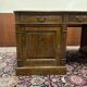 Large Classic English Oak Desk Partnerdesk