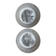 Creil Montereau - duo of plates