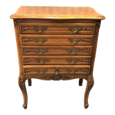 Solid wood silver cabinet with 5 drawers for 173 place settings, silver-plated metal, Solid silver