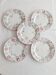 Set of 5 flat plates Churchill, Briar Rose