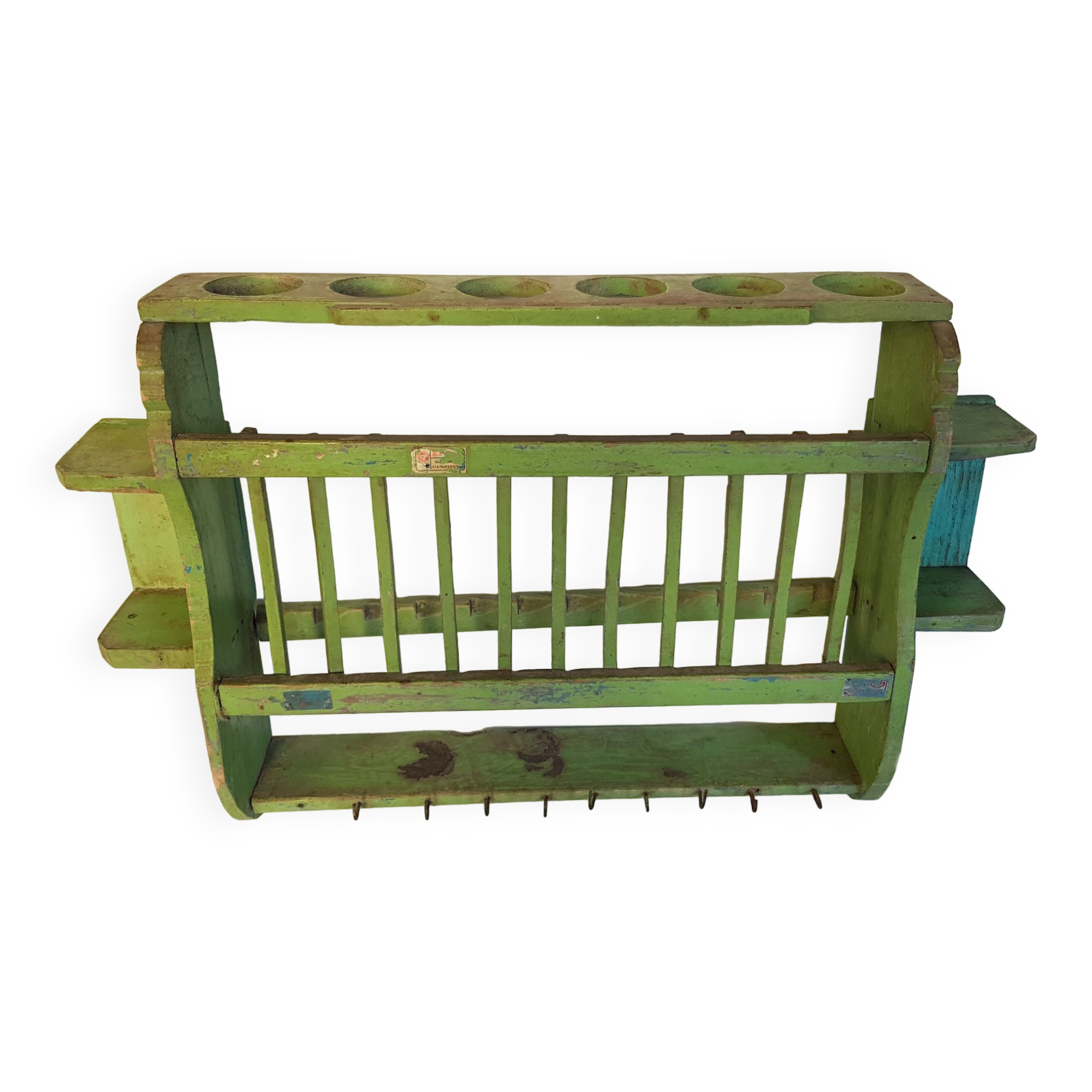 Old wall shelf - Burmese teak rack - 62.5 x 11.5 x 40 cm