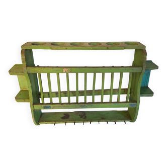 Old wall shelf - Burmese teak rack - 62.5 x 11.5 x 40 cm