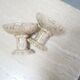 Pair of vintage jasper stone candle holders