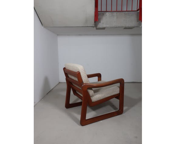 Pair of Danish armchairs from the 60s in solid teak