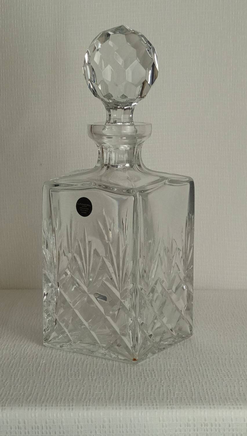 Vintage crystal whisky carafe Lancel Paris