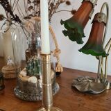 Copper and brass candle holder