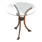 Table d'appoint Hollywood Regency par Belgo Chrom, Belgique vers 1980
