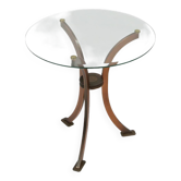 Hollywood regency side table by Belgo Chrom, Belgium ca. 1980