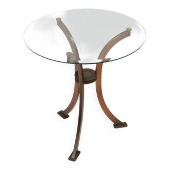 Hollywood regency side table by Belgo Chrom, Belgium ca. 1980