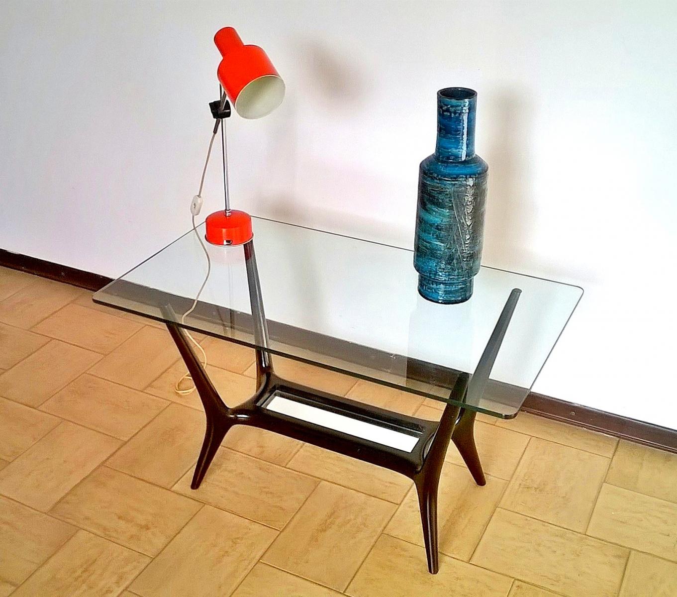 Coffee table mahogany Italy 1950 s