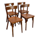 Set of 4 vintage Baumann wooden chairs – Bistro style