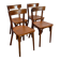 Set of 4 vintage Baumann wooden chairs – Bistro style