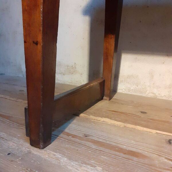 Table de monastère, table de communauté, console XIX° noyer massif