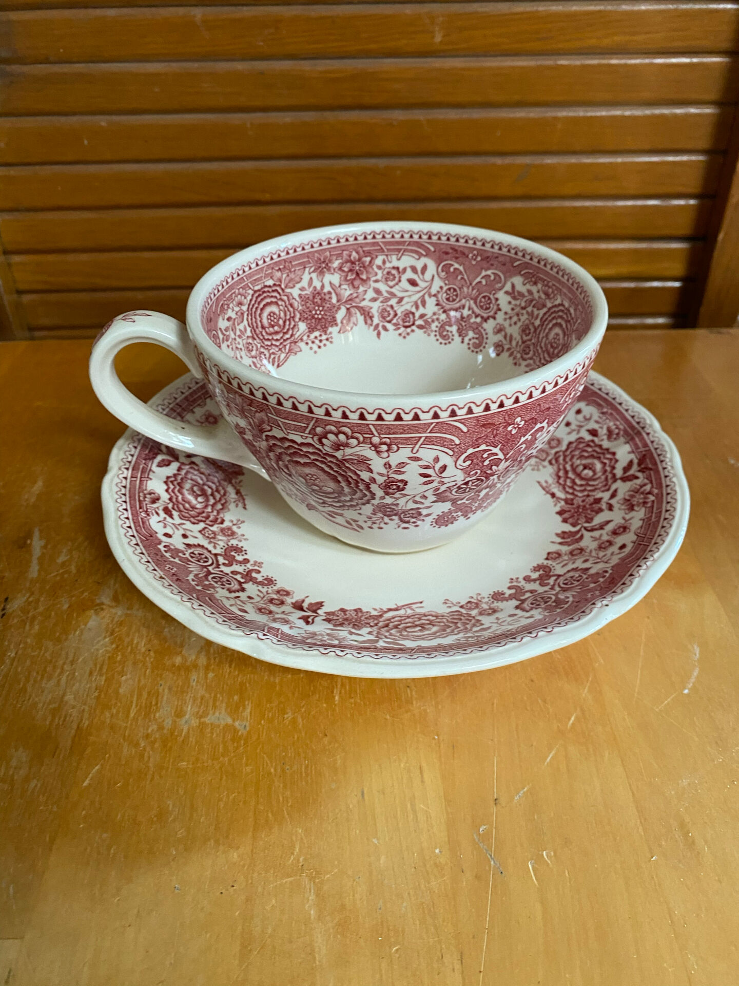 Cup + saucer antique villeroy & boch burgenland model ceramic