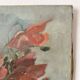 Peinture ancienne bouquet de coquelicots , toile sur chassis fleurs
