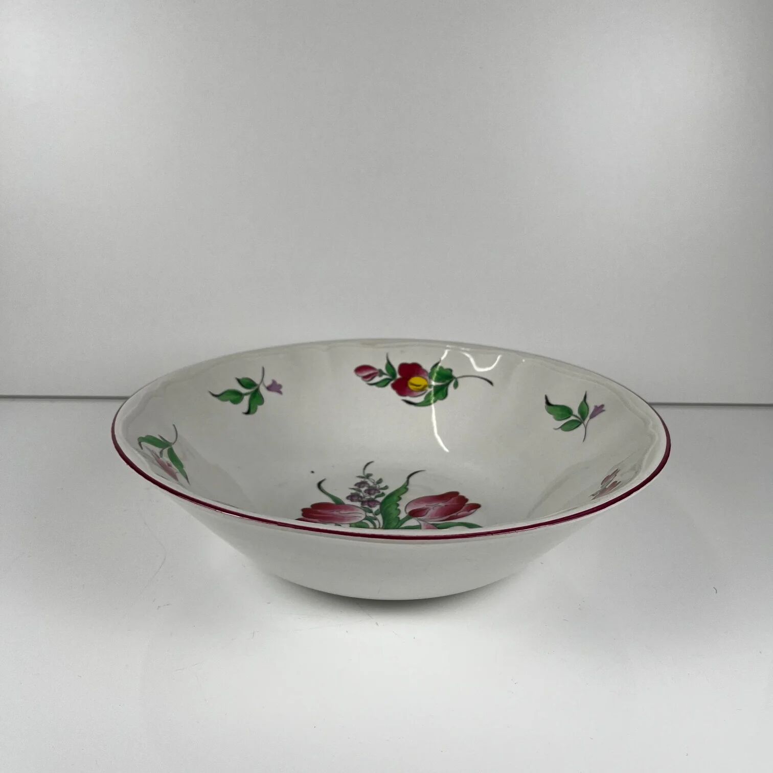 MM salad bowl, lamp model by KG Lunéville, tulip pattern.