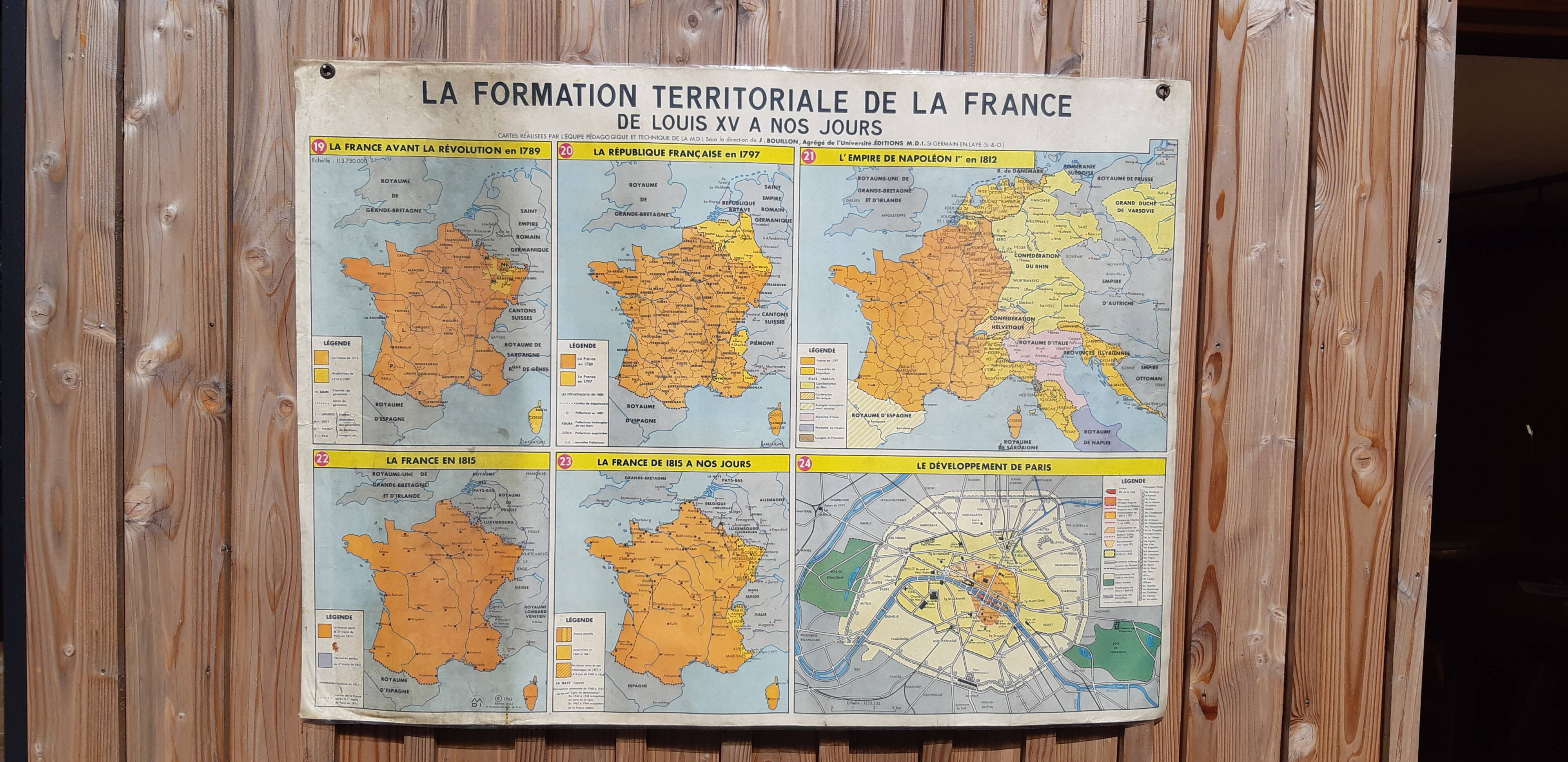 School map "The territorial formation of France"