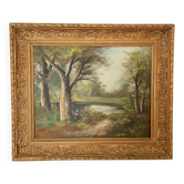 Signed painting by L. Henry - Late 19th century - To be restored