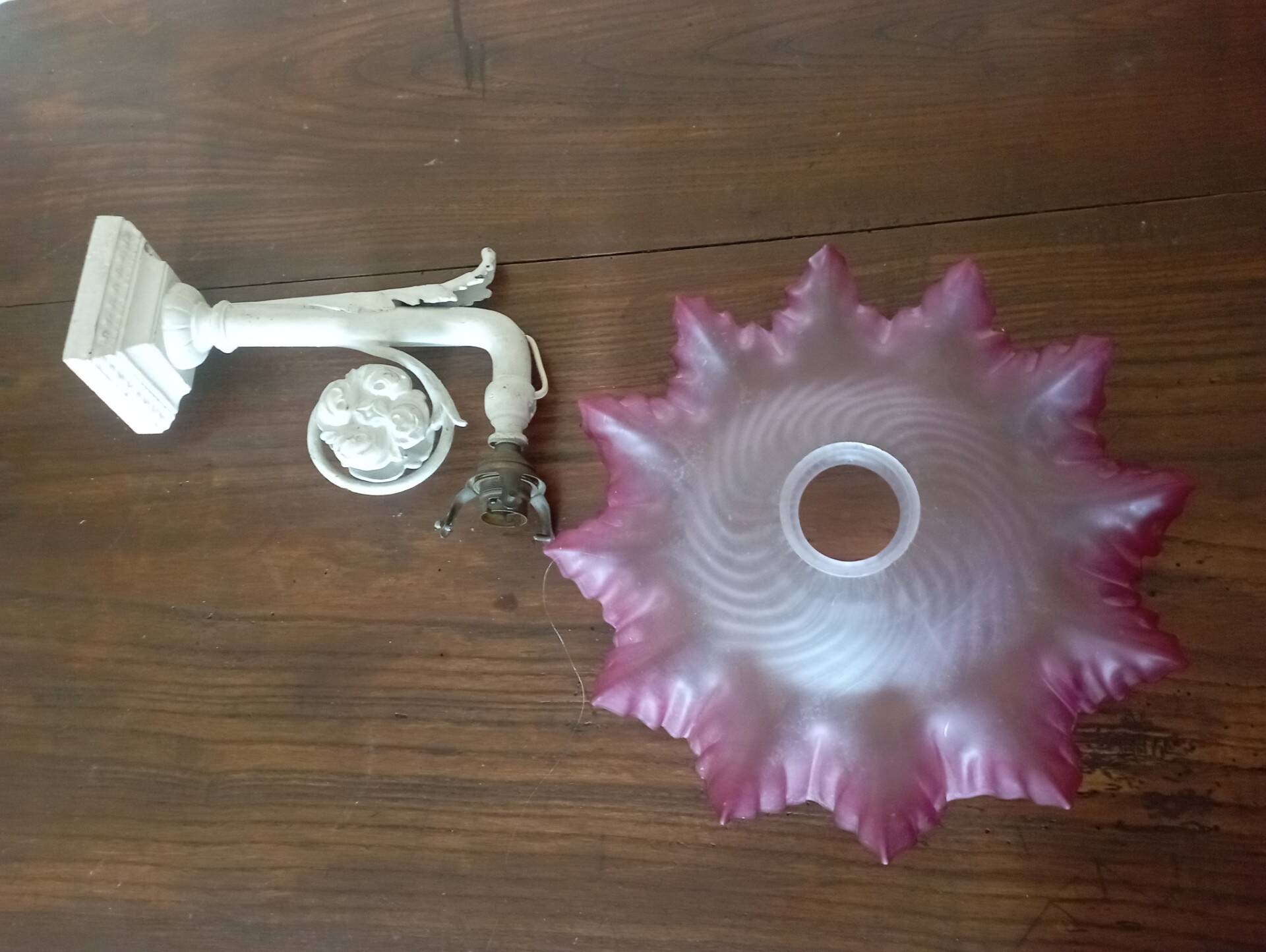 Cast iron art nouveau wall light