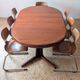 Round teak table with star base, 1960s, extendable.