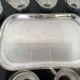 Silver coffee set and glass schott mainz 1970