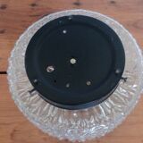 Ceiling / wall light round metal and glass - 50s
