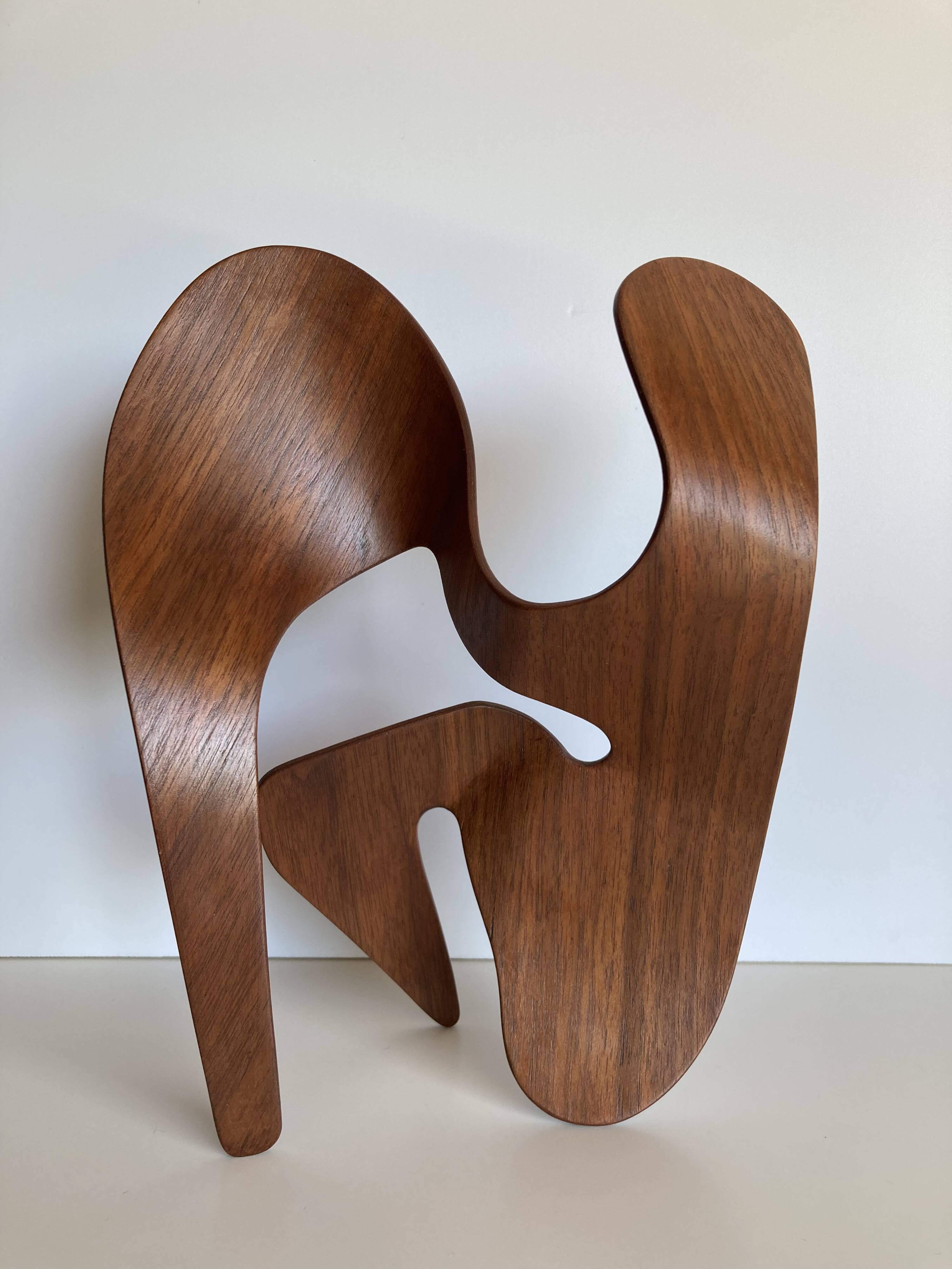 Mrs. Charles Eames_ The shadow does not bend, walnut plywood sculpture