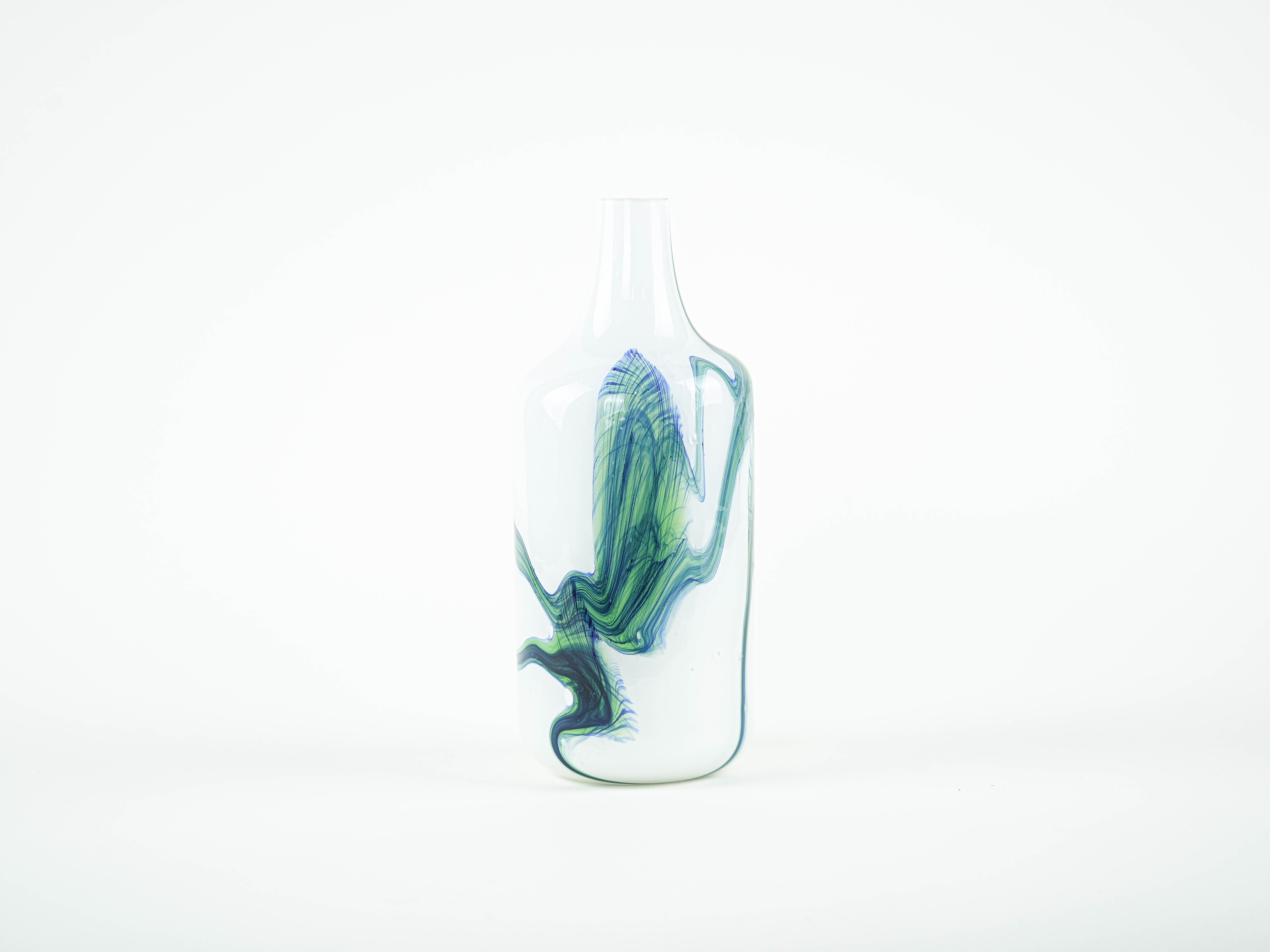 Glass vase, Danish design, 1970s, made in Denmark