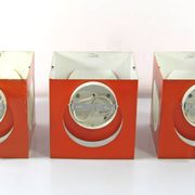 3 Stockmann Orno orange vintage Shogo Suzuki lamps